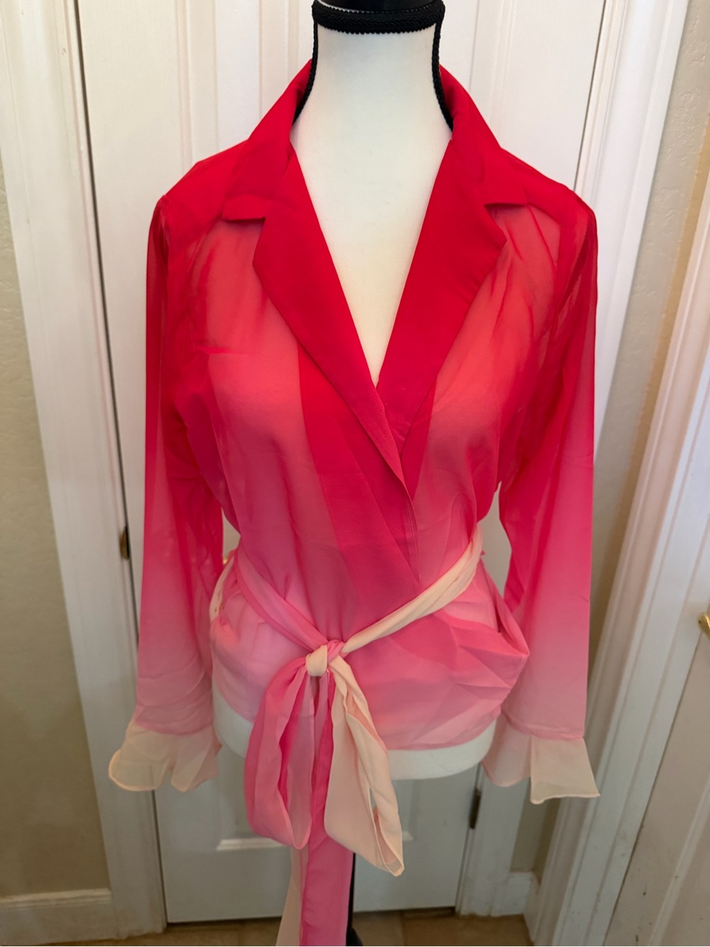 Fate Vibrant Ombre Sheer Blouse